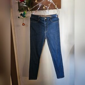 ZARA High Waist Skinny Vintage Stretch Jeans - Color Blue Denim sz10